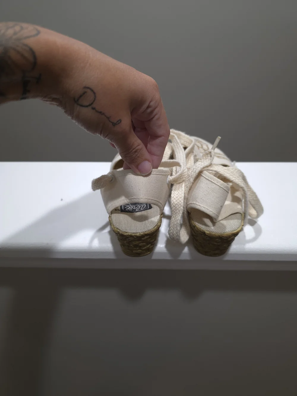 Vintage 70s/80s Abril Paris New York Canvas Espadrille Sandals Women's Size 6
